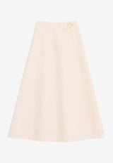 Valentino VGold Crepe Couture Midi Skirt Vanilla 9B3RAFD51CF AD6