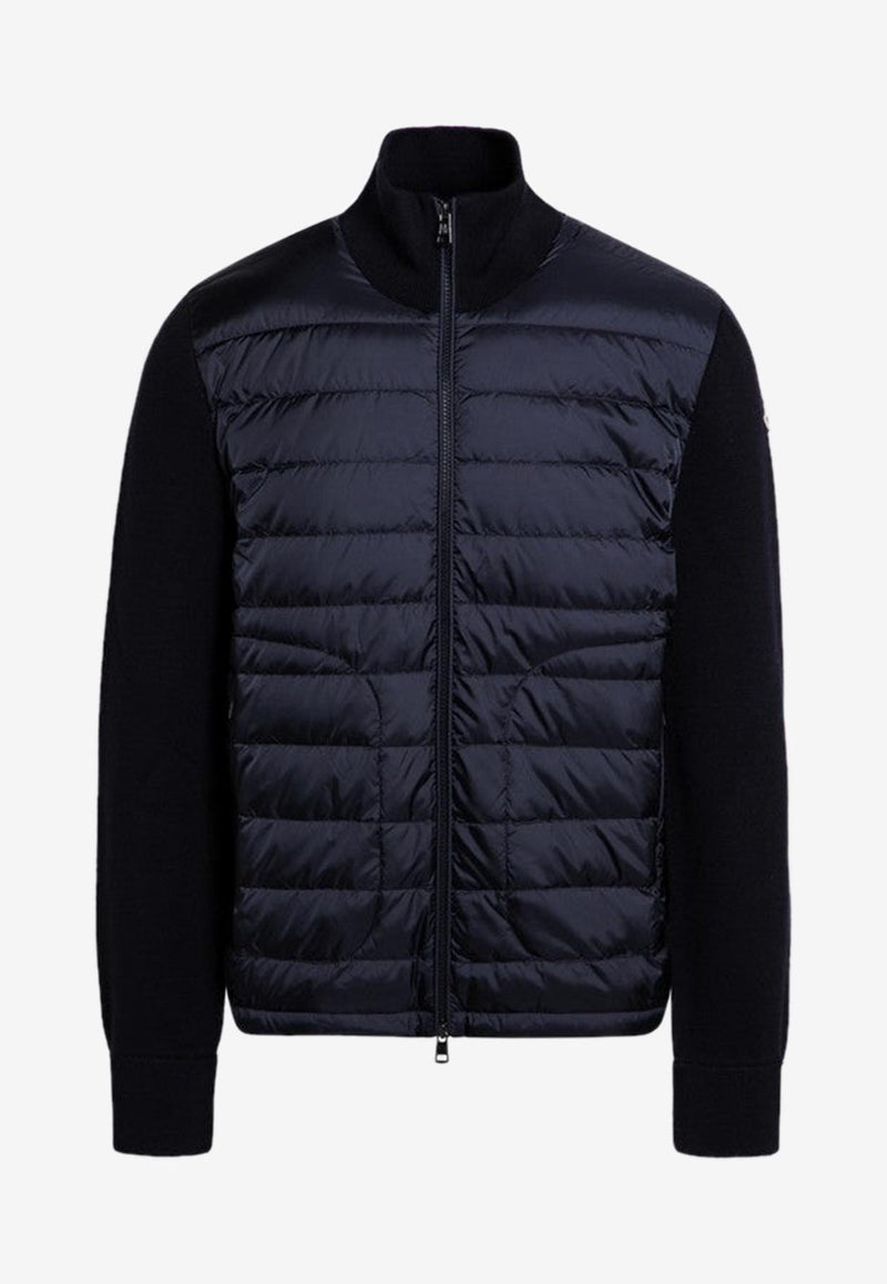 Moncler Nylon and Wool Padded Jacket Blue 9B507-00A9341/P_MONCL-777