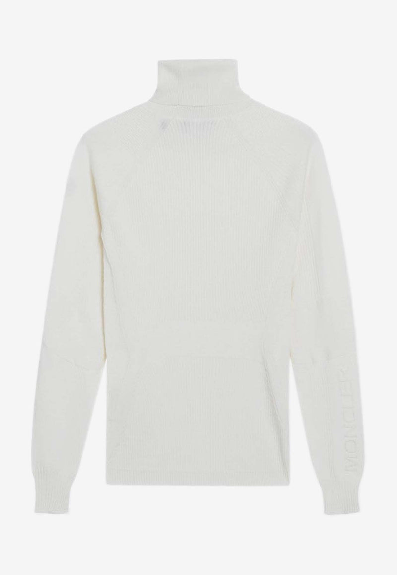 Moncler Grenoble Wool-Blend Turtleneck Sweater White 9F00001M1122/R_MONGR-04A