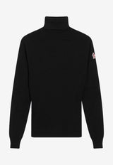 Moncler Grenoble Wool-Blend Turtleneck Sweater Black 9F00001M1122/R_MONGR-999