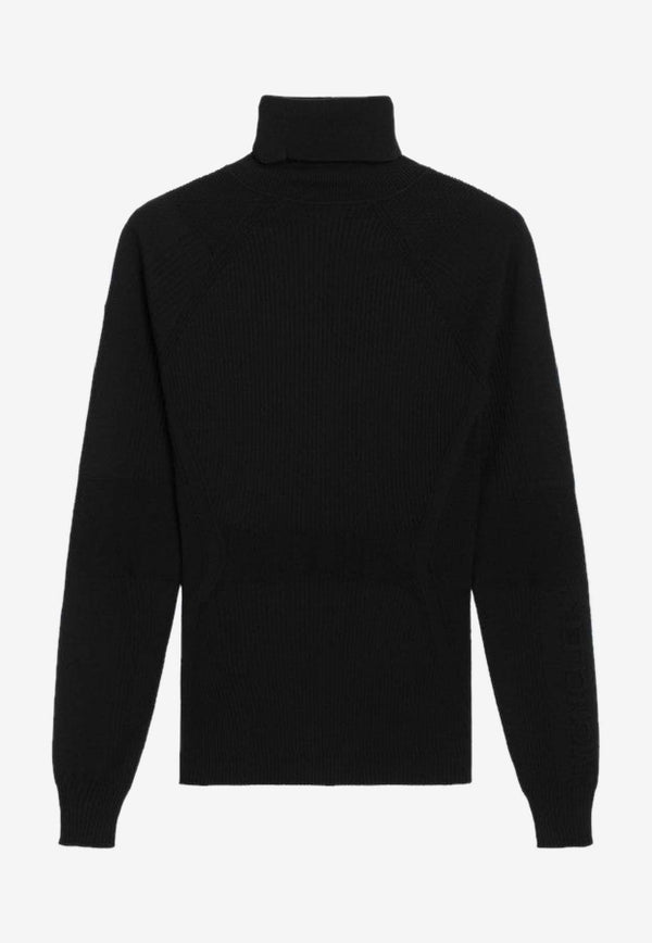 Moncler Grenoble Wool-Blend Turtleneck Sweater Black 9F00001M1122/R_MONGR-999