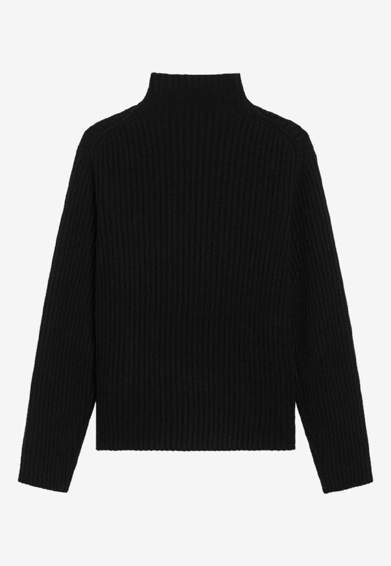 Moncler Logo Patch High-Neck Sweater Black 9F00006M4281/R_MONCL-999