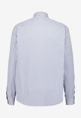 Valentino Striped Long-Sleeved Shirt Light Blue 9V3ABS80BHS CR1