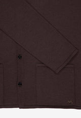 Valentino Wool Cardigan with Shirt-collar Brown 9V3KA06QBLY E04