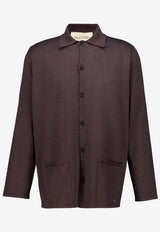 Valentino Wool Cardigan with Shirt-collar Brown 9V3KA06QBLY E04