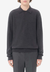Valentino VLogo Wool Polo Sweater Gray 9V3KP04UBH9 081