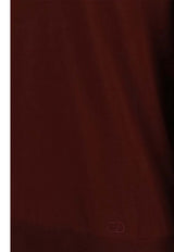 Valentino VLogo Wool Polo Sweater Maroon 9V3KP04UBH9 697