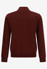 Valentino VLogo Wool Polo Sweater Maroon 9V3KP04UBH9 697
