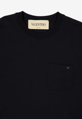 Valentino Mini VGold Sweatshirt Black 9V3MF28RBHH 0NO
