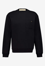 Valentino Mini VGold Sweatshirt Black 9V3MF28RBHH 0NO