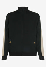 Valentino Zip-Up Track Jacket Black 9V3MF30FBGQ 9RA