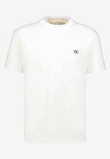 Valentino VLogo Embroidered T-shirt White 9V3MG10VBMM 0BO