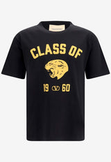 Valentino Class of 1960 Panther Print T-shirt Black 9V3MG18ABAR EE6