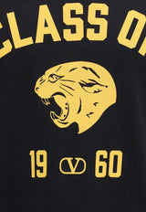 Valentino Class of 1960 Panther Print T-shirt Black 9V3MG18ABAR EE6