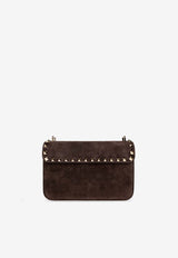 Valentino Small Rockstud Suede Shoulder Bag Brown 9W2B0T76KQQ 0TO