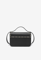 Valentino Small Rockstud Crossbody Bag in Calfskin Black 9W2B0T76VSF 0NO