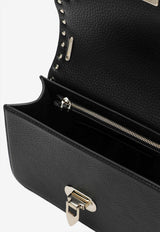 Valentino Small Rockstud Crossbody Bag in Calfskin Black 9W2B0T76VSF 0NO