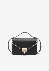 Valentino Small Rockstud Crossbody Bag in Calfskin Black 9W2B0T76VSF 0NO