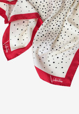 Valentino Little Stars Starry Silk Scarf White 9W2EI114NJB 3B6