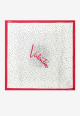 Valentino Little Stars Starry Silk Scarf White 9W2EI114NJB 3B6
