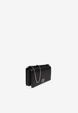 Valentino VLogo Leather Chain Clutch Black 9W2P0AU1BKH 0NO