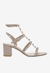 Valentino Rockstud 60 Calfskin Cage Sandals Powder 9W2S0491VBP P45