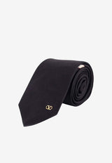 Valentino VLogo Silk Tie Navy 9Y2EV194SVM N06