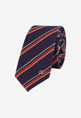 Valentino Jacquard Regimental Silk Tie Multicolor 9Y2EV195KBJ 0HJ
