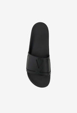 Valentino Viva Superstar Rubber Slides Black 9Y2S0J93MYC 0NO