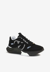 Valentino Demivee Mesh Low-Top Sneakers Black 9Y2S0N88QAP 0QS