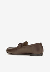 Valentino VLogo Signature Leather Loafers Brown 9Y2S0O03AKL BZV