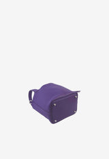 Picotin Lock 18 Bag in Purple Clemence with Palladium Hardware
