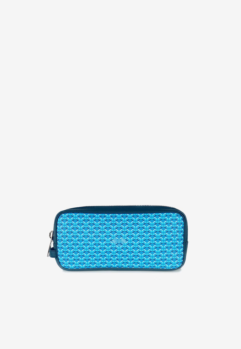 PINEL et PINEL Bonnie Coated Canvas Pouch Bag Blue A-00113_BLUE