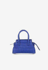 PINEL et PINEL Mini Patti Croc-Embossed Leather Top Handle Bag Blue A-00137_BLUE