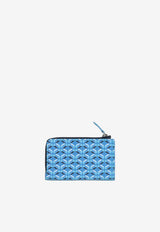 PINEL et PINEL One Coated Canvas Zip Cardholder Blue A-00286_BLUE