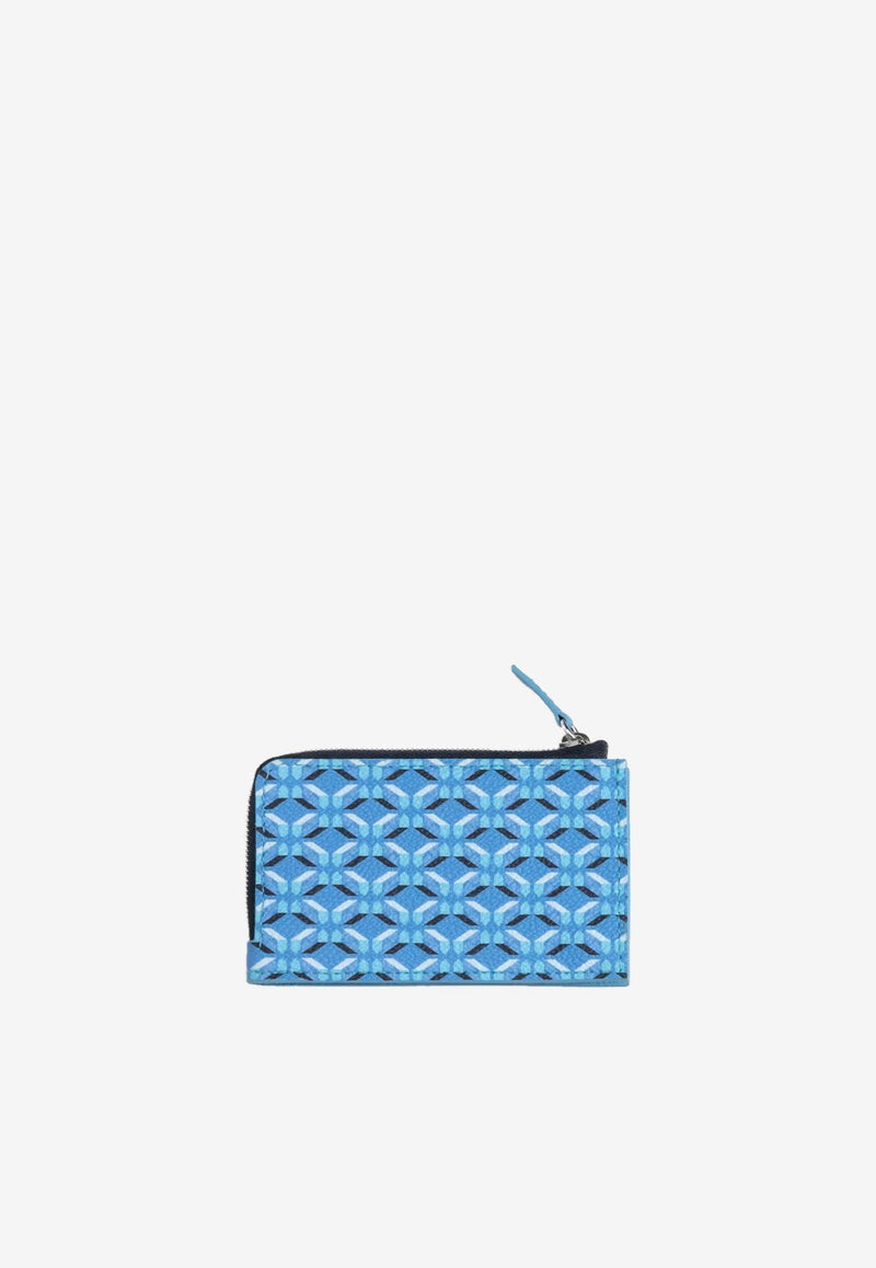 PINEL et PINEL One Coated Canvas Zip Cardholder Blue A-00286_BLUE