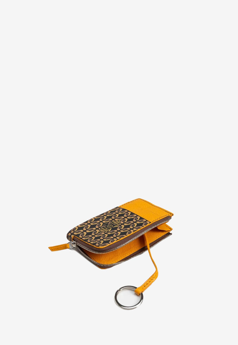 PINEL et PINEL One Coated Canvas Cardholder Multicolor A-00289_BROWN