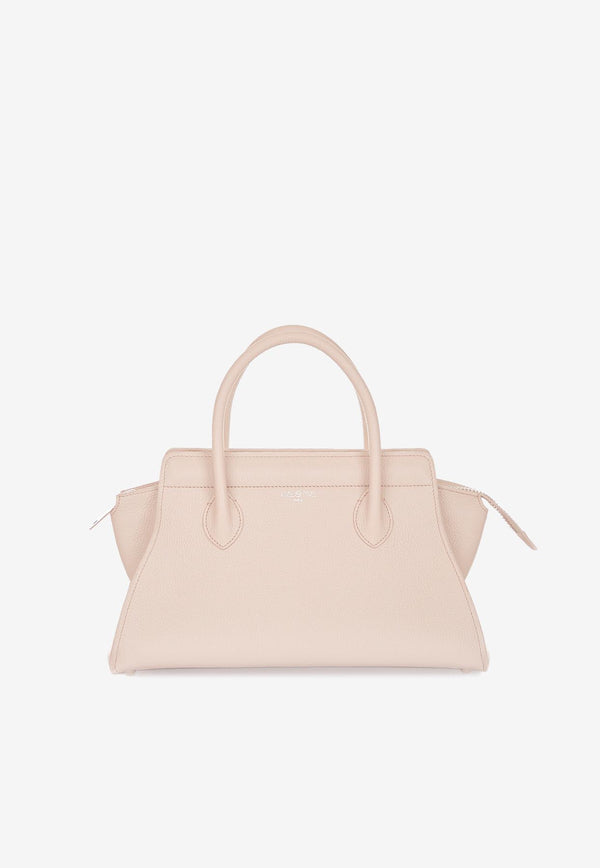 PINEL et PINEL Small Patti Taurillon Leather Top Handle Bag Beige A-00725_BEIGE