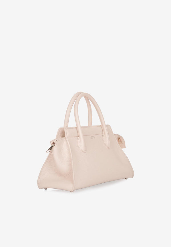 PINEL et PINEL Small Patti Taurillon Leather Top Handle Bag Beige A-00725_BEIGE