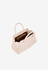 PINEL et PINEL Small Patti Taurillon Leather Top Handle Bag Beige A-00725_BEIGE