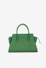 PINEL et PINEL Small Patti Coated Canvas Top Handle Bag Emerald A-00734_EMERALD