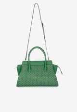 PINEL et PINEL Small Patti Coated Canvas Top Handle Bag Emerald A-00734_EMERALD