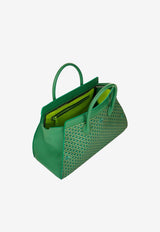 PINEL et PINEL Small Patti Coated Canvas Top Handle Bag Emerald A-00734_EMERALD