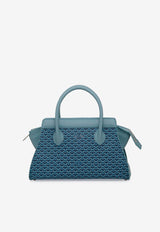 PINEL et PINEL Small Patti Coated Canvas Top Handle Bag Blue A-00736_BLUE