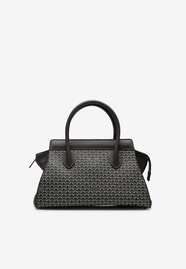 PINEL et PINEL Small Patti Coated Canvas Top Handle Bag Black A-00739_BLACK