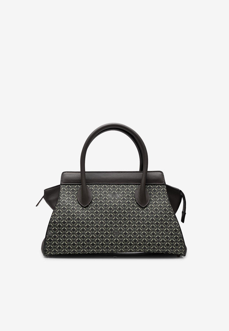 PINEL et PINEL Small Patti Coated Canvas Top Handle Bag Black A-00739_BLACK