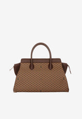 PINEL et PINEL Medium Patti Coated Canvas Top Handle Bag Brown A-00758_BROWN