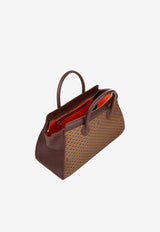 PINEL et PINEL Medium Patti Coated Canvas Top Handle Bag Brown A-00758_BROWN