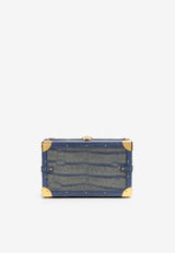 PINEL et PINEL Mini Malle Croc-Embossed Box Bag Blue A-00828_BLUE
