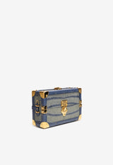 PINEL et PINEL Mini Malle Croc-Embossed Box Bag Blue A-00828_BLUE